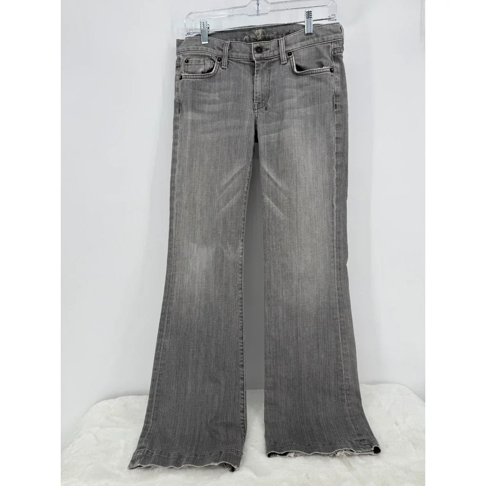 7 For All Mankind Dojo Jeans Gray Womens 28‎